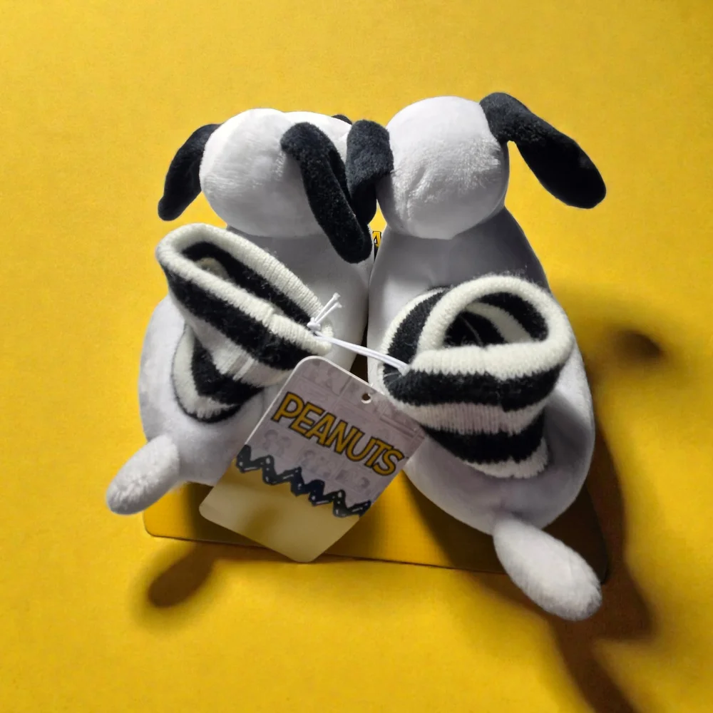 Peanuts Kids Snoopy Plush Head Slipper with Non-Skid Sole SIZES 5/6   NWT